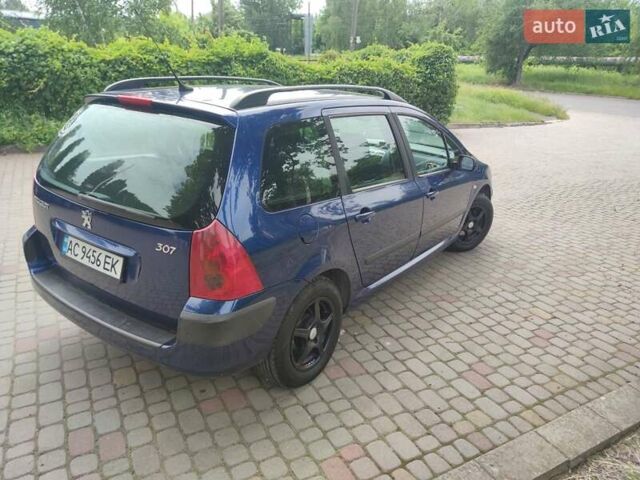 Синий Пежо 307, объемом двигателя 1.59 л и пробегом 267 тыс. км за 4100 $, фото 3 на Automoto.ua