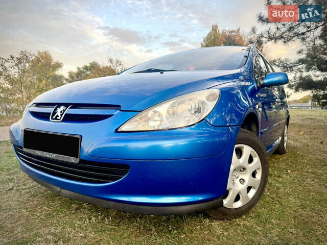 Синий Пежо 307, объемом двигателя 1.59 л и пробегом 336 тыс. км за 5000 $, фото 3 на Automoto.ua