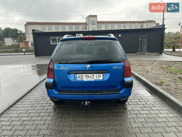 Синий Пежо 307, объемом двигателя 2 л и пробегом 267 тыс. км за 4200 $, фото 5 на Automoto.ua