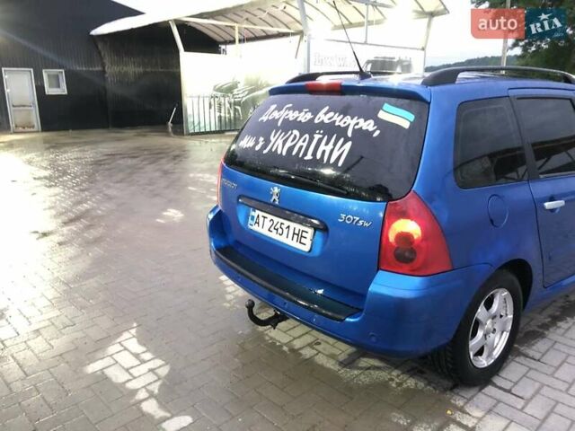 Синій Пежо 307, об'ємом двигуна 1.6 л та пробігом 320 тис. км за 4300 $, фото 2 на Automoto.ua