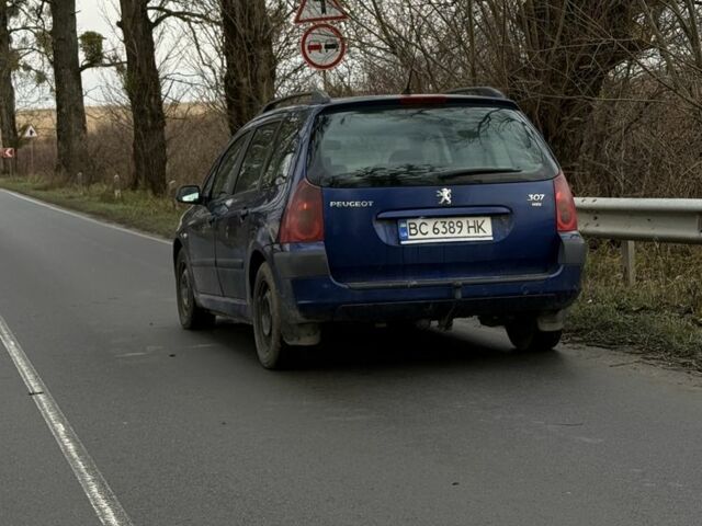 Синий Пежо 307, объемом двигателя 2 л и пробегом 320 тыс. км за 2699 $, фото 3 на Automoto.ua