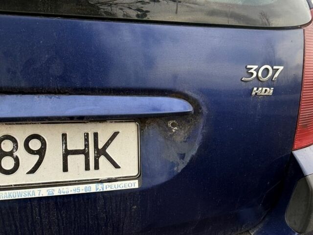 Синий Пежо 307, объемом двигателя 2 л и пробегом 320 тыс. км за 2699 $, фото 7 на Automoto.ua