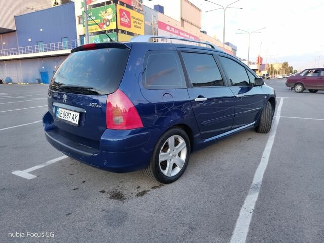 Синий Пежо 307, объемом двигателя 2 л и пробегом 250 тыс. км за 6300 $, фото 3 на Automoto.ua
