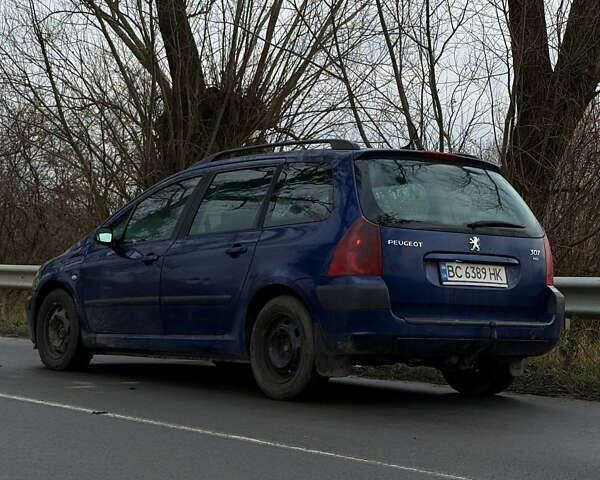 Синій Пежо 307, об'ємом двигуна 2 л та пробігом 320 тис. км за 2700 $, фото 2 на Automoto.ua