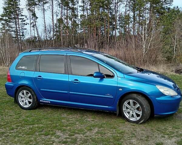 Синий Пежо 307, объемом двигателя 1.6 л и пробегом 348 тыс. км за 4000 $, фото 4 на Automoto.ua