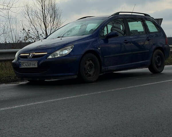 Синій Пежо 307, об'ємом двигуна 2 л та пробігом 320 тис. км за 2700 $, фото 1 на Automoto.ua