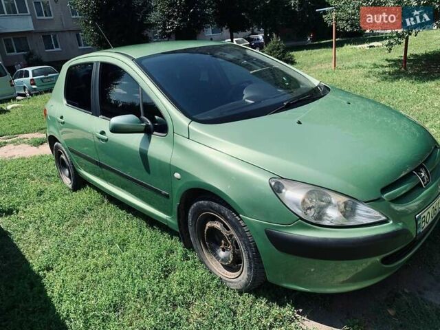 Зеленый Пежо 307, объемом двигателя 1.36 л и пробегом 237 тыс. км за 3500 $, фото 1 на Automoto.ua