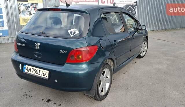 Зеленый Пежо 307, объемом двигателя 2 л и пробегом 237 тыс. км за 3800 $, фото 8 на Automoto.ua