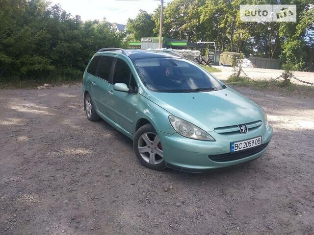Зелений Пежо 307, об'ємом двигуна 2 л та пробігом 397 тис. км за 4000 $, фото 1 на Automoto.ua