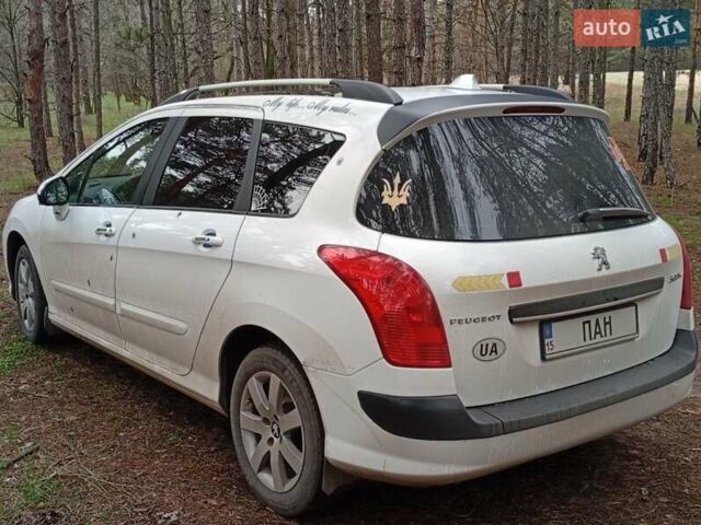 Белый Пежо 308, объемом двигателя 1.61 л и пробегом 230 тыс. км за 6600 $, фото 2 на Automoto.ua