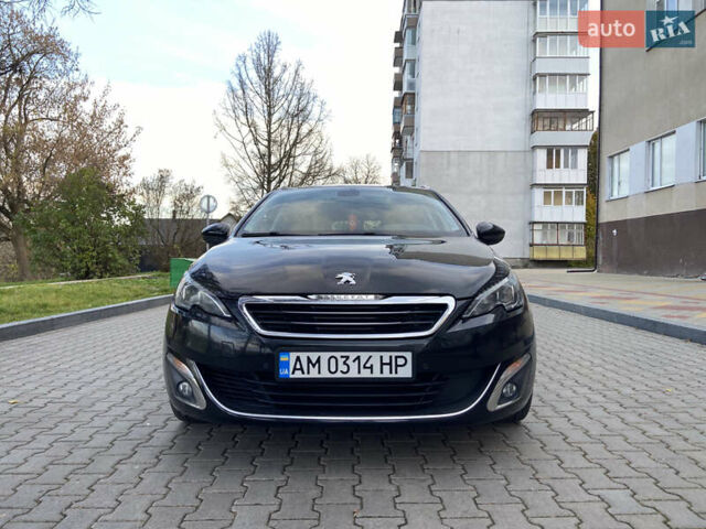 Чорний Пежо 308, об'ємом двигуна 2 л та пробігом 224 тис. км за 12200 $, фото 1 на Automoto.ua