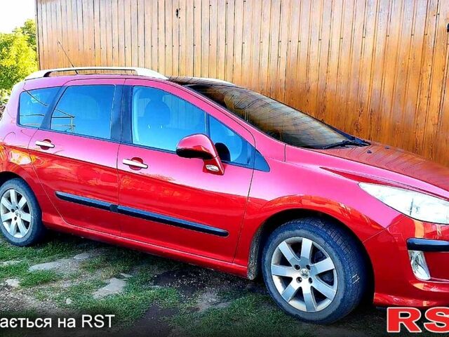 Красный Пежо 308, объемом двигателя 1.6 л и пробегом 198 тыс. км за 5300 $, фото 1 на Automoto.ua