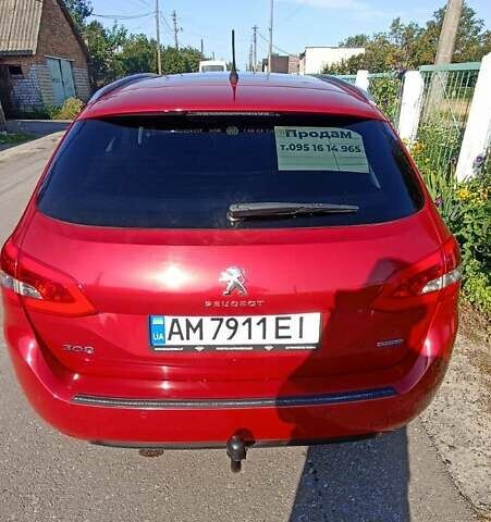 Красный Пежо 308, объемом двигателя 1.56 л и пробегом 245 тыс. км за 8400 $, фото 2 на Automoto.ua
