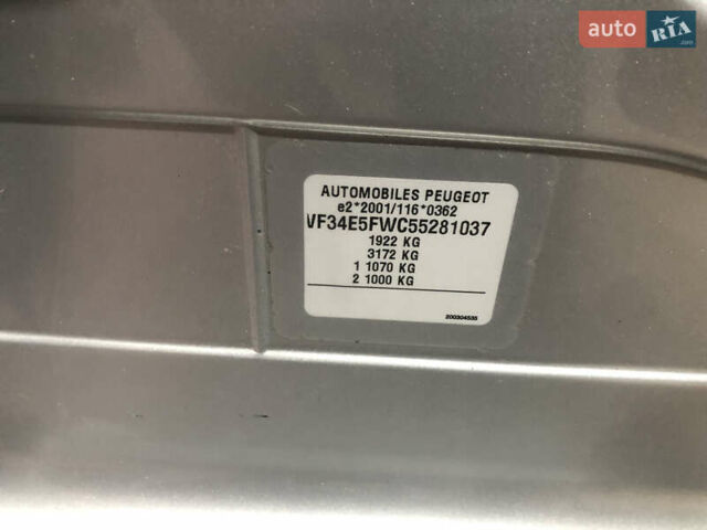 Серый Пежо 308, объемом двигателя 1.6 л и пробегом 237 тыс. км за 6000 $, фото 16 на Automoto.ua