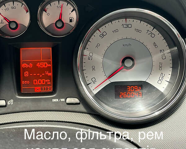 Серый Пежо 308, объемом двигателя 1.56 л и пробегом 260 тыс. км за 6500 $, фото 27 на Automoto.ua
