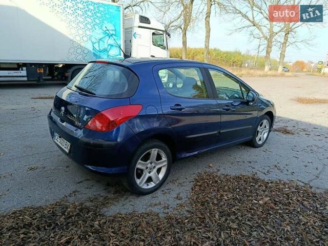 Синий Пежо 308, объемом двигателя 1.56 л и пробегом 279 тыс. км за 4600 $, фото 2 на Automoto.ua