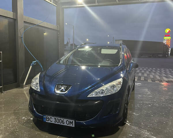 Синий Пежо 308, объемом двигателя 1.56 л и пробегом 265 тыс. км за 6300 $, фото 2 на Automoto.ua