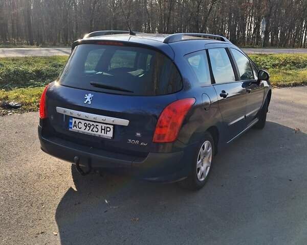 Синий Пежо 308, объемом двигателя 1.6 л и пробегом 165 тыс. км за 6000 $, фото 3 на Automoto.ua