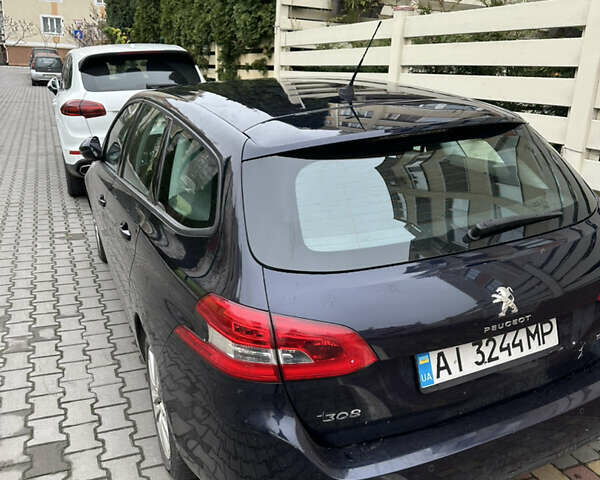 Синий Пежо 308, объемом двигателя 1.56 л и пробегом 196 тыс. км за 8300 $, фото 1 на Automoto.ua