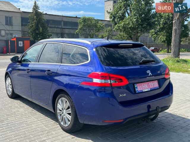 Синий Пежо 308, объемом двигателя 1.5 л и пробегом 216 тыс. км за 13500 $, фото 2 на Automoto.ua