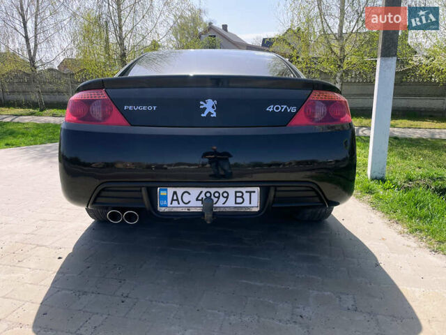 Чорний Пежо 407, об'ємом двигуна 2.7 л та пробігом 150 тис. км за 6950 $, фото 1 на Automoto.ua