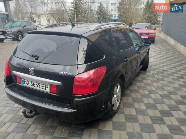 Черный Пежо 407, объемом двигателя 1.8 л и пробегом 240 тыс. км за 4700 $, фото 5 на Automoto.ua