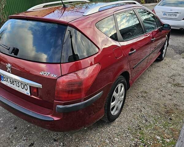 Красный Пежо 407, объемом двигателя 1.75 л и пробегом 303 тыс. км за 4500 $, фото 5 на Automoto.ua