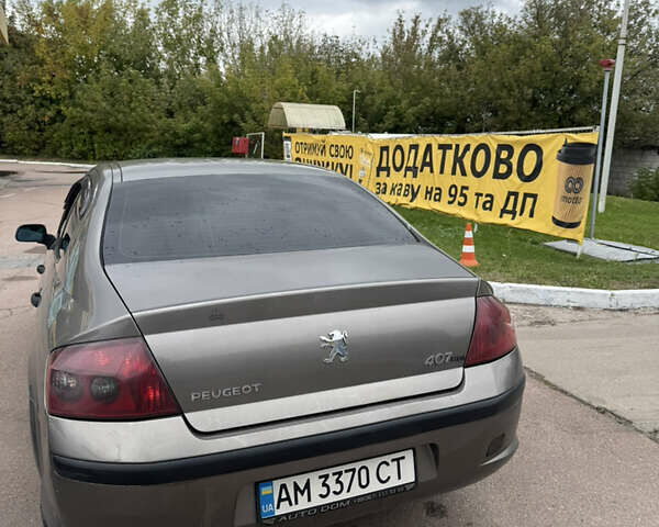 Серый Пежо 407, объемом двигателя 1.56 л и пробегом 275 тыс. км за 3400 $, фото 3 на Automoto.ua