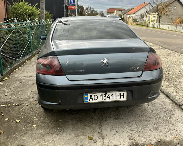 Пежо 407 2005 в Тячеве на Automoto.ua Серый Пежо 407, объемом двигателя 1.75 л и пробегом 308 тыс. км за 3000 $, фото 2 на Automoto.ua
