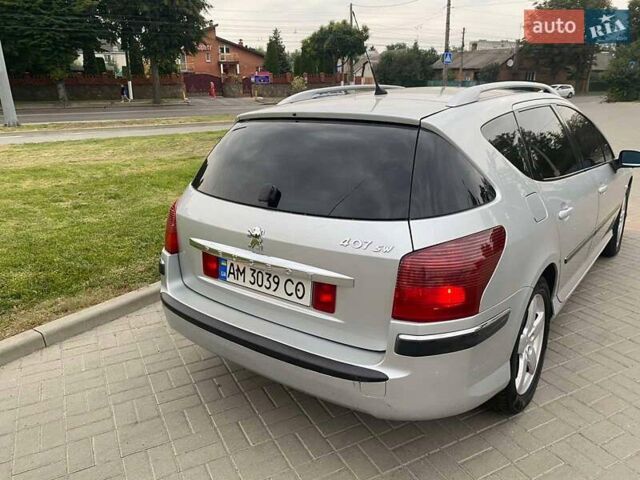 Серый Пежо 407, объемом двигателя 2 л и пробегом 350 тыс. км за 4750 $, фото 1 на Automoto.ua