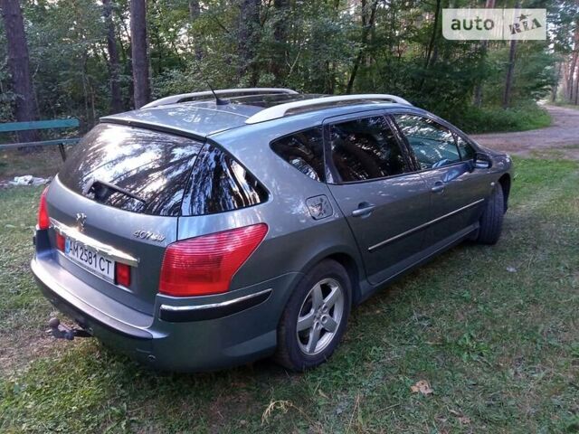 Синий Пежо 407, объемом двигателя 2 л и пробегом 272 тыс. км за 3500 $, фото 2 на Automoto.ua