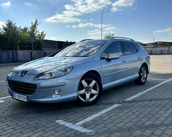 Синий Пежо 407, объемом двигателя 2 л и пробегом 337 тыс. км за 5300 $, фото 1 на Automoto.ua