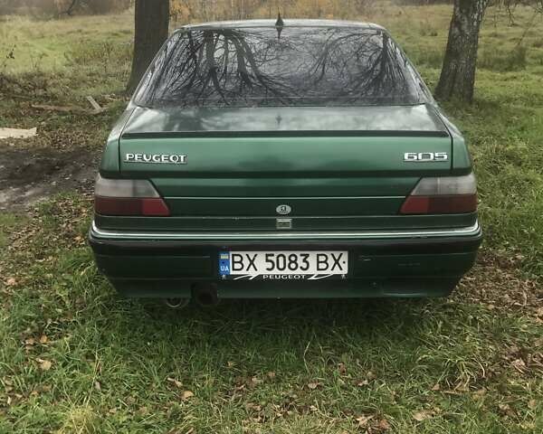 Зеленый Пежо 605, объемом двигателя 2 л и пробегом 121 тыс. км за 1150 $, фото 2 на Automoto.ua