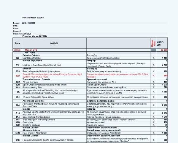 Синий Порше Масан, объемом двигателя 2.89 л и пробегом 87 тыс. км за 64900 $, фото 2 на Automoto.ua