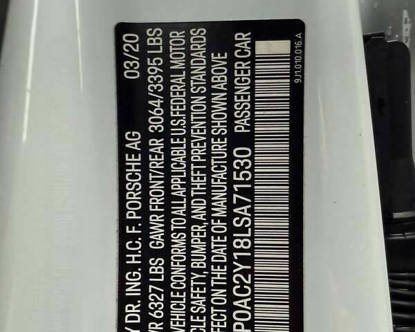 Порше Тайкан, объемом двигателя 0 л и пробегом 43 тыс. км за 71000 $, фото 14 на Automoto.ua