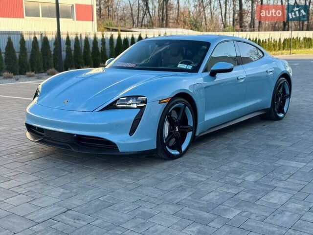 Синий Порше Тайкан, объемом двигателя 0 л и пробегом 35 тыс. км за 47900 $, фото 1 на Automoto.ua