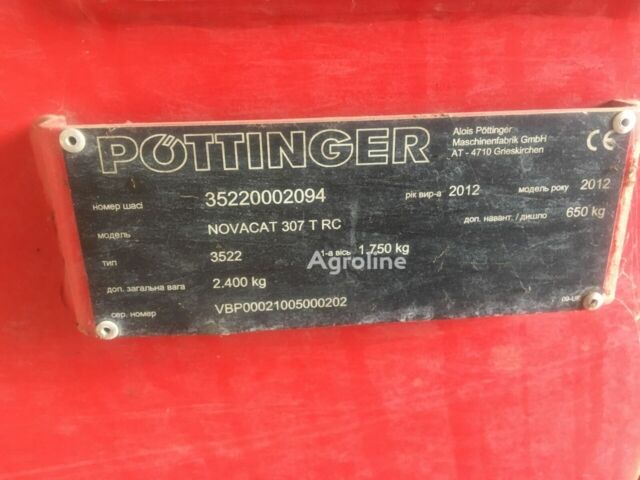 Красный Pottinger Другая, объемом двигателя 0 л и пробегом 0 тыс. км за 5822 $, фото 1 на Automoto.ua