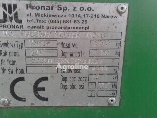 Пронар Другая, об'ємом двигуна 0 л та пробігом 0 тис. км за 13364 $, фото 2 на Automoto.ua
