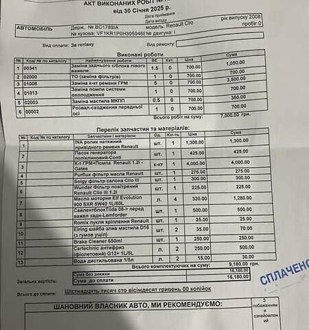 Серый Рено Клио, объемом двигателя 1.15 л и пробегом 237 тыс. км за 4500 $, фото 23 на Automoto.ua