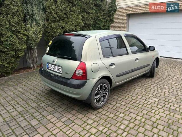 Зеленый Рено Клио, объемом двигателя 1.39 л и пробегом 156 тыс. км за 4500 $, фото 1 на Automoto.ua