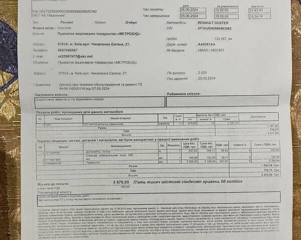 Белый Рено Дастер, объемом двигателя 1.5 л и пробегом 157 тыс. км за 16500 $, фото 17 на Automoto.ua