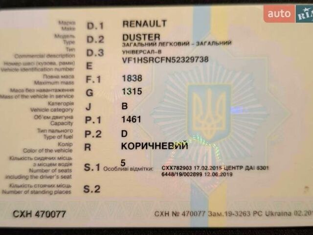 Коричневый Рено Дастер, объемом двигателя 1.45 л и пробегом 142 тыс. км за 10500 $, фото 11 на Automoto.ua