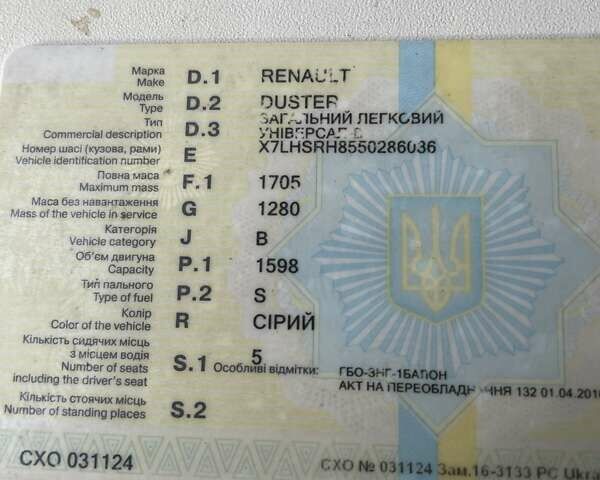 Серый Рено Дастер, объемом двигателя 1.6 л и пробегом 159 тыс. км за 8300 $, фото 4 на Automoto.ua