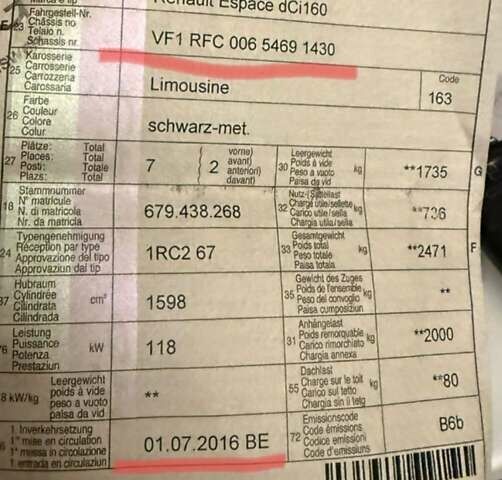 Чорний Рено Еспейс, об'ємом двигуна 1.6 л та пробігом 190 тис. км за 15699 $, фото 43 на Automoto.ua