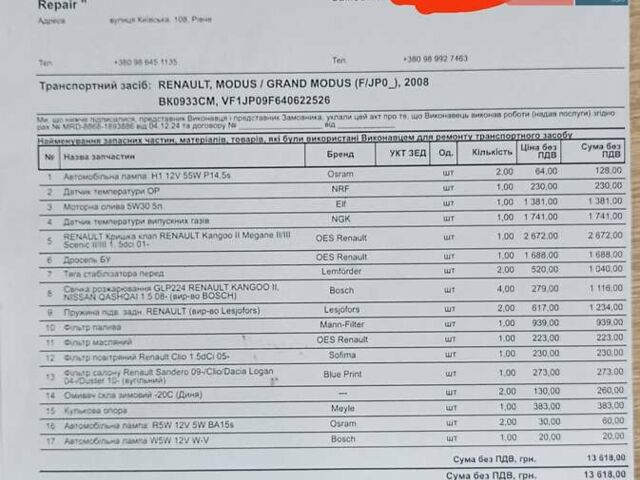 Сірий Рено Grand Modus, об'ємом двигуна 1.5 л та пробігом 198 тис. км за 5400 $, фото 22 на Automoto.ua