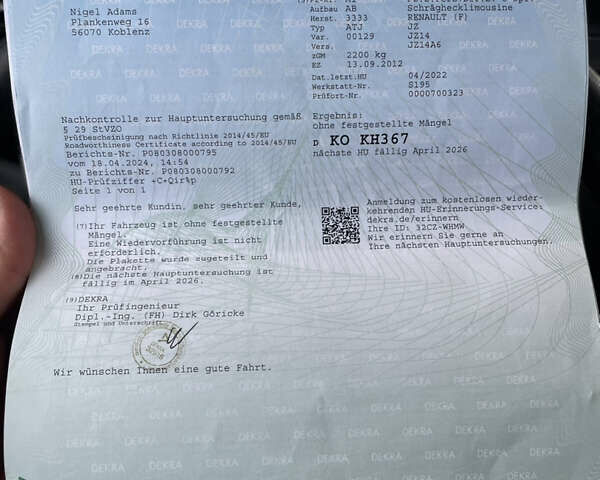 Білий Рено Гранд Сценік, об'ємом двигуна 1.5 л та пробігом 206 тис. км за 9700 $, фото 33 на Automoto.ua