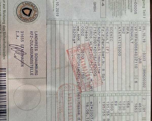 Білий Рено Гранд Сценік, об'ємом двигуна 0 л та пробігом 192 тис. км за 16500 $, фото 30 на Automoto.ua