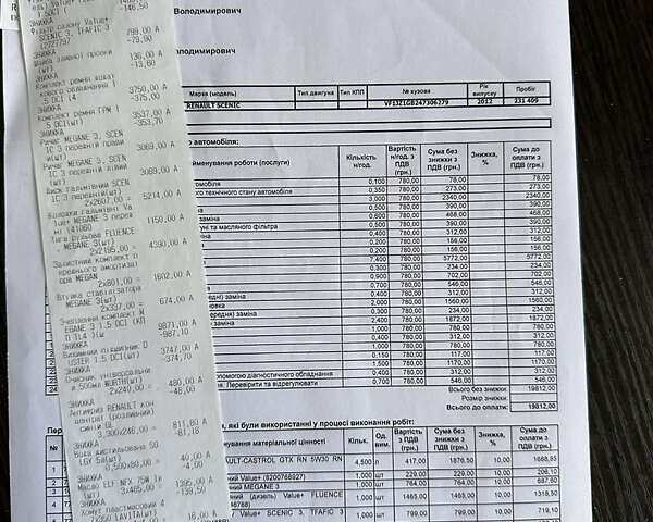 Серый Рено Гранд Сценик, объемом двигателя 1.46 л и пробегом 238 тыс. км за 8500 $, фото 22 на Automoto.ua