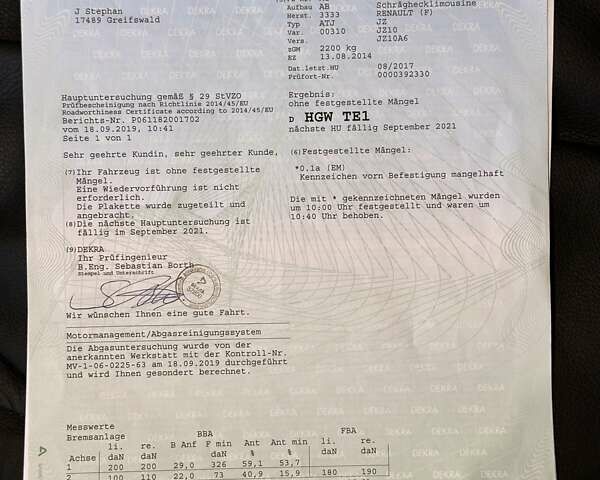 Серый Рено Гранд Сценик, объемом двигателя 1.5 л и пробегом 167 тыс. км за 10400 $, фото 67 на Automoto.ua