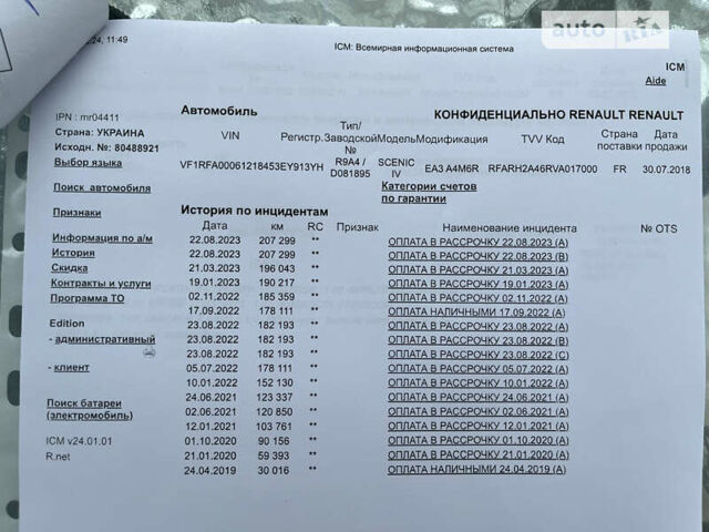 Сірий Рено Гранд Сценік, об'ємом двигуна 1.6 л та пробігом 209 тис. км за 15900 $, фото 27 на Automoto.ua